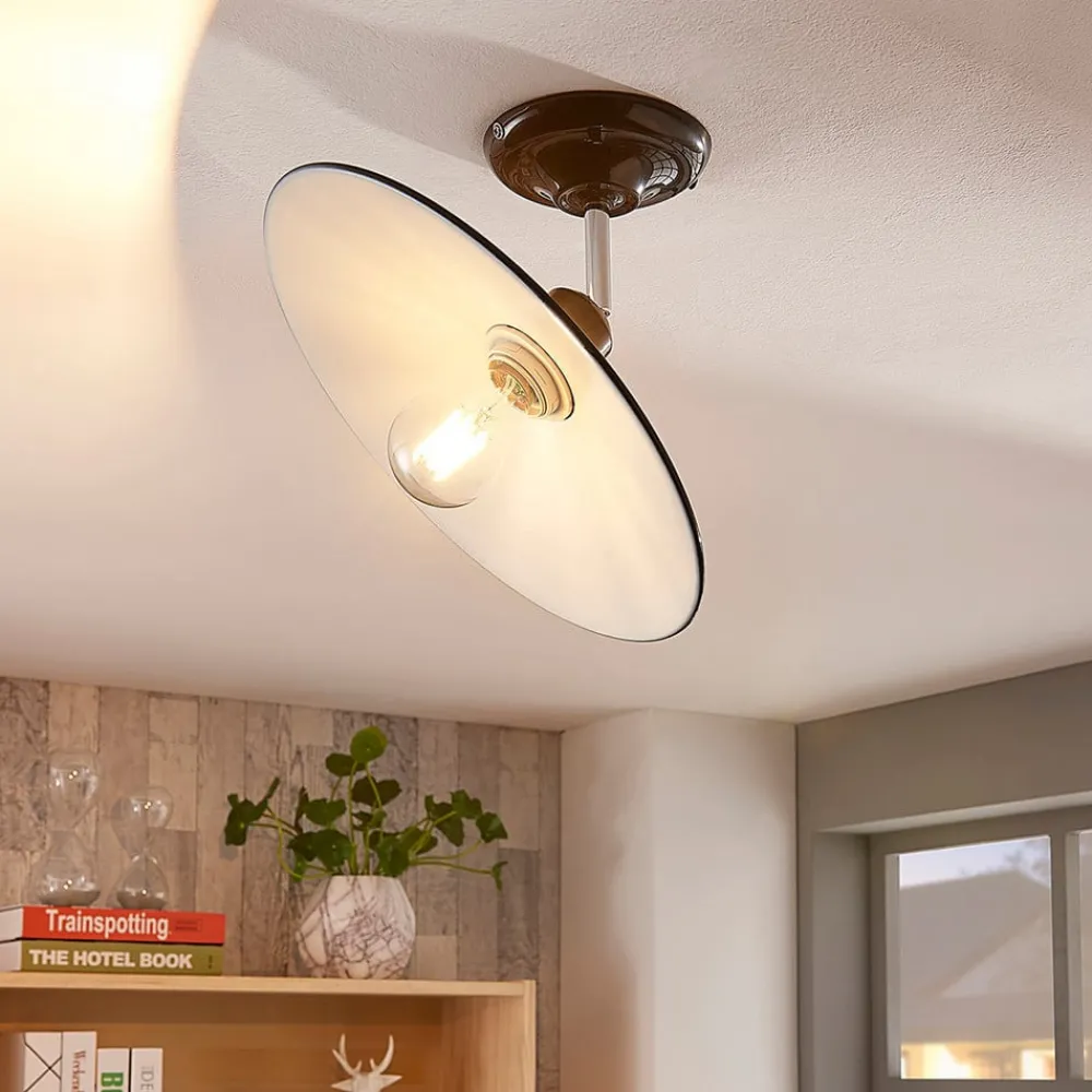 Loftlamper ^ Lindby Sort loftlampe Phinea i metal, vintagelook