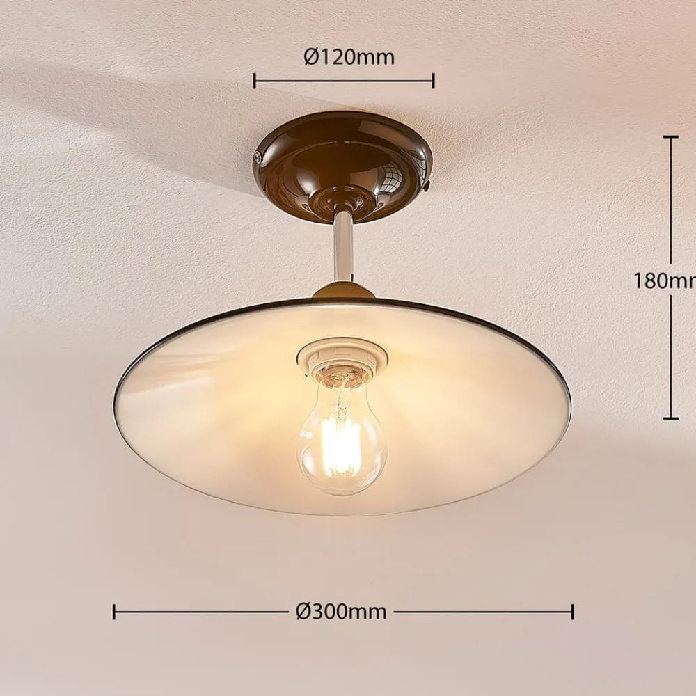 Loftlamper ^ Lindby Sort loftlampe Phinea i metal, vintagelook