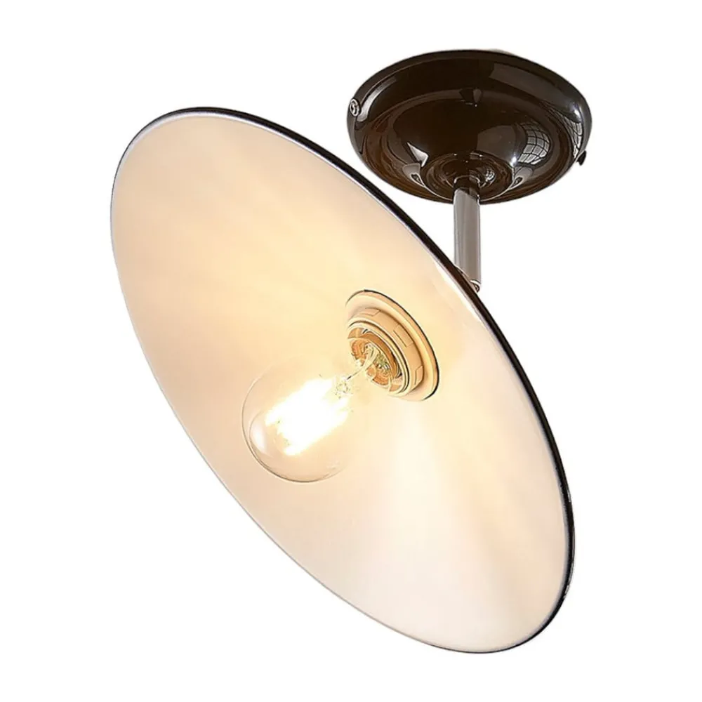 Loftlamper ^ Lindby Sort loftlampe Phinea i metal, vintagelook