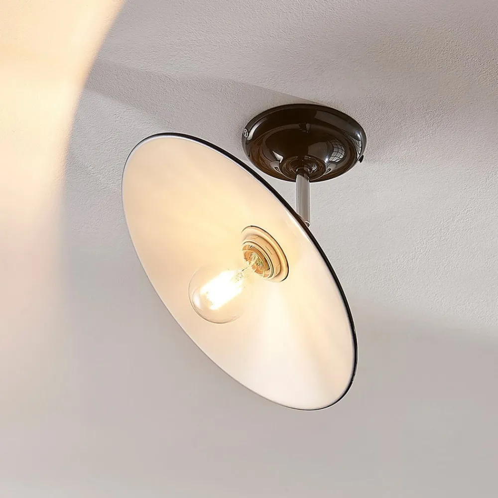 Loftlamper ^ Lindby Sort loftlampe Phinea i metal, vintagelook