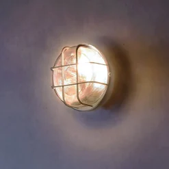 Deko-Light Væglamper > Sotano Retro lampe til vådrum, grå, Ø 18 cm, plast IP44