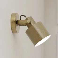 EGLO Spotlights|Væglamper > Southery vægspot, creme-guld børstet, 1 lyskilde