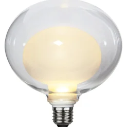 Dæmpbar Led-Pære|Led Pærer ^ STAR TRADING Space E27 G150 LED-pære 3,5 W, opal, 3-trins dæmp.
