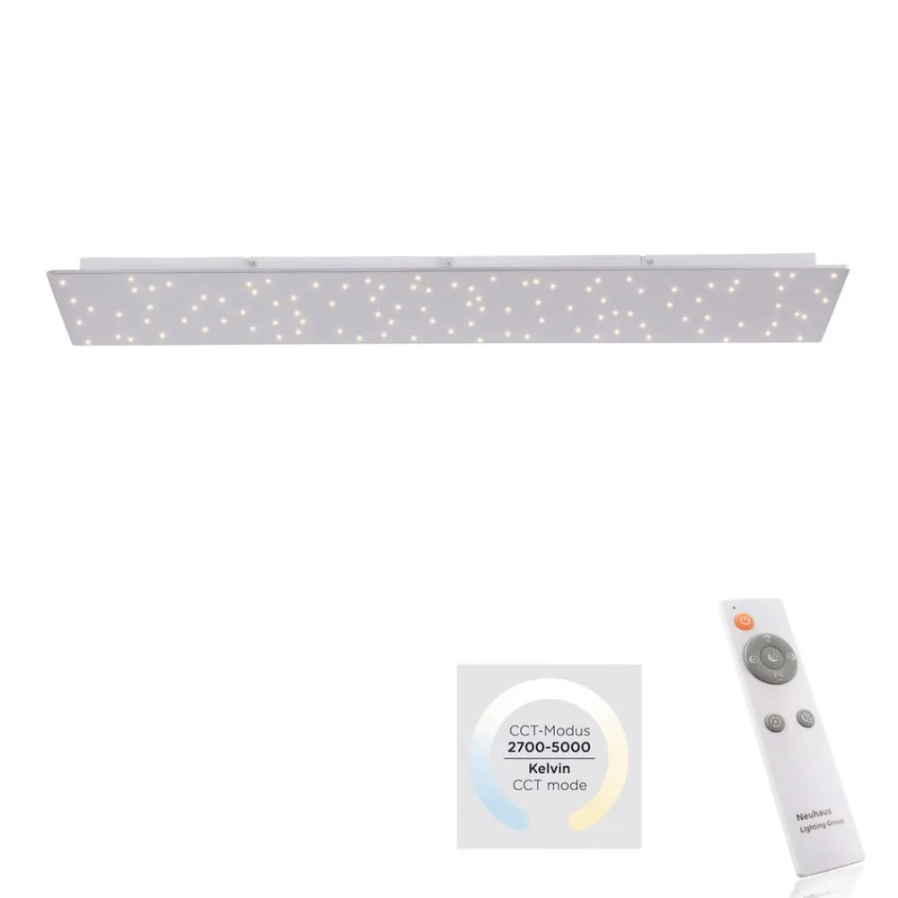 JUST LIGHT. GmbH Loftlamper|Loftlamper > Sparkle LED-loftlampe CCT dim stål 100x45cm
