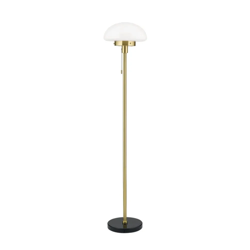 ORION Gulvlamper|Gulvlamper > Sparta gulvlampe, sort/messing, glas, marmor, 148 cm