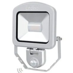 Væglampe Med Sensor|Udendørs Spot ^ Ledino Spotlight Charlottenburg Sensor sølv 20W 4.000K