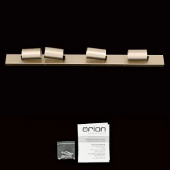 Loftlamper|Loftlamper ^ ORION Spotlight Sean, 4 lyskilder, guldfarvet, metal, drejeligt monteret