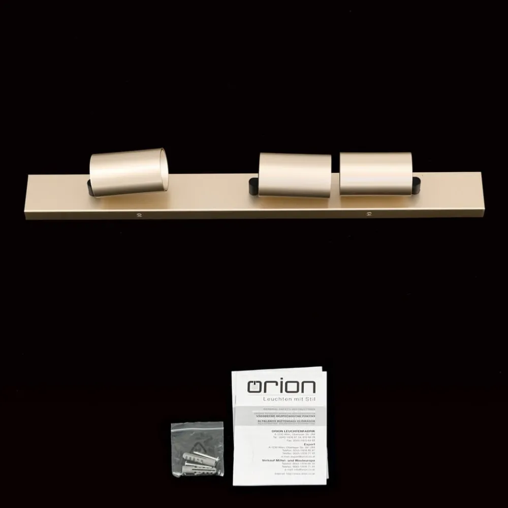 Spotlights ^ ORION Spotlight Sean, 3 lyskilder, guldfarvet, metal, drejeligt monteret