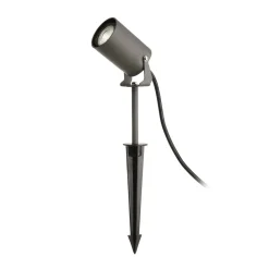 Deko-Light Terrassebelysning|Udendørs Spot > Spot med jordspyd Spiky, Ø 6 cm, grå, drejelig, IP65, GU10