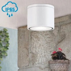 ORION Udendørs Loftlamper|Loftlamper > Sputnik LED-loftspot, IP65, Ø 14,5 cm, hvid