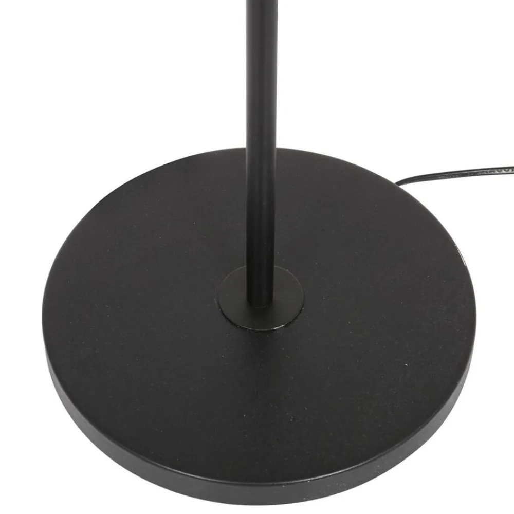 Gulvlamper ^ Steinhauer Stang gulvlampe, LED-læselampe, sort/naturlig fletværk