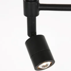 Gulvlamper ^ Steinhauer Stang gulvlampe, LED-læselampe, sort/naturlig fletværk