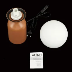 ORION Bordlamper > Stanley bordlampe, koralrød, højde 32 cm, keramik/glas
