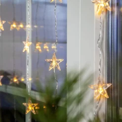 Julepynt|Lysnet, Lysforhæng ^ STAR TRADING Star Curtain LED-lysforhæng, 30 lyskilder