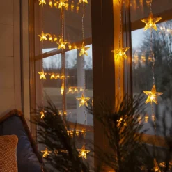 Julepynt|Lysnet, Lysforhæng ^ STAR TRADING Star Curtain LED-lysforhæng, 30 lyskilder