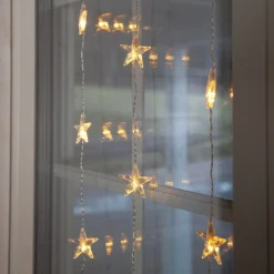 Julepynt|Lysnet, Lysforhæng ^ STAR TRADING Star Curtain LED-lysforhæng, 30 lyskilder
