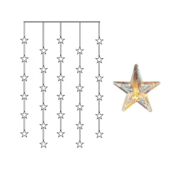 Julepynt|Lysnet, Lysforhæng ^ STAR TRADING Star Curtain LED-lysforhæng, 30 lyskilder