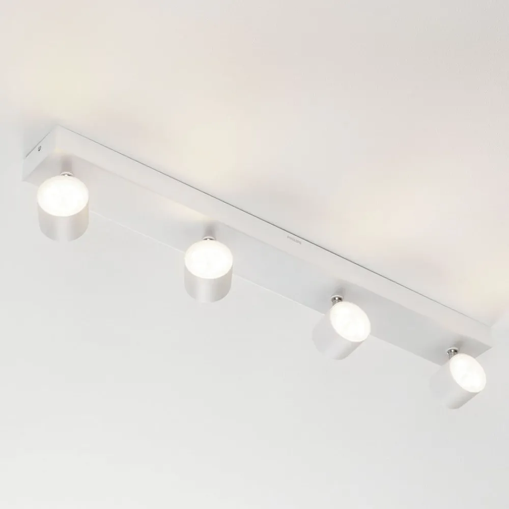 Philips Loftlamper|Loftlamper > Star - LED loftspot i hvid med fire lys, WarmGlow