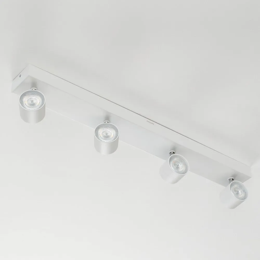 Philips Loftlamper|Loftlamper > Star - LED loftspot i hvid med fire lys, WarmGlow