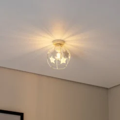 HELAM Loftlamper > Stars loftlampe, sandfarvet, metal, Ø 21 cm