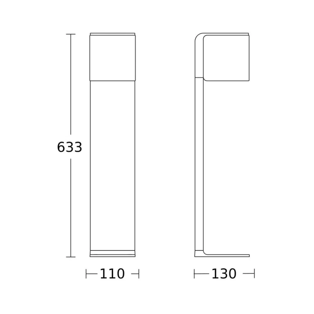 STEINEL Gadebelysning > GL 80 C LED-stibelysning, Bluetooth smart, antracit
