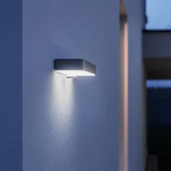 STEINEL Solcelle Lampe Med Sensor|Væglampe Med Sensor > LED-væglampe XSolar SOL-O S, antracit, sensor