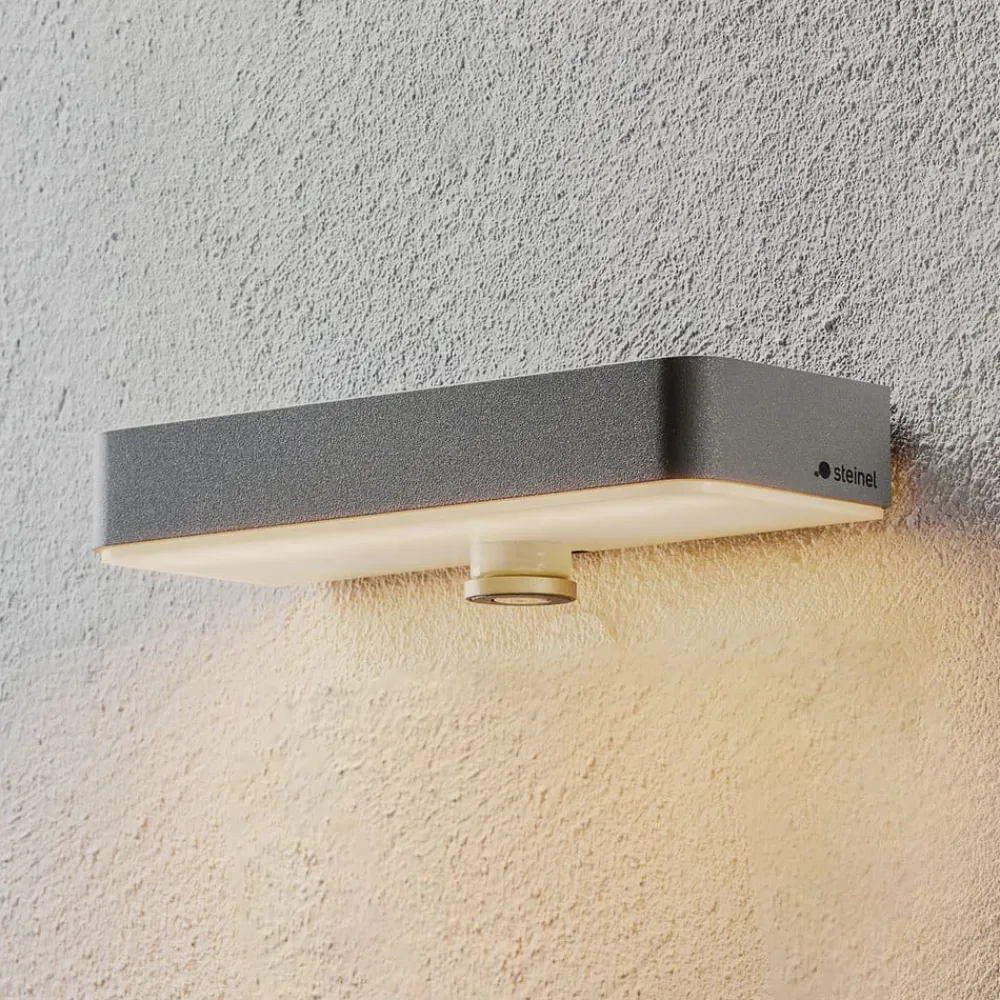 STEINEL Solcelle Lampe Med Sensor|Solcellelamper > LED-væglampe XSolar SOL-O S, sølv, sensor