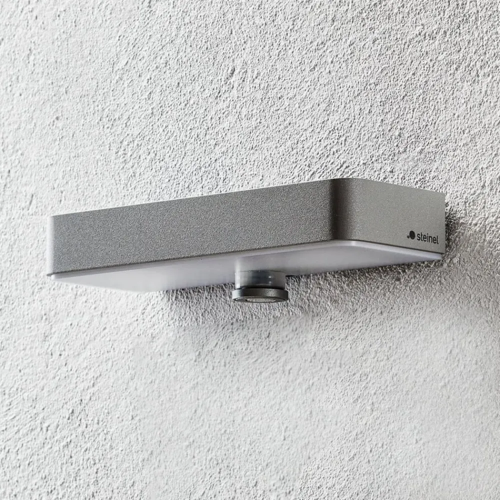 STEINEL Solcelle Lampe Med Sensor|Solcellelamper > LED-væglampe XSolar SOL-O S, sølv, sensor