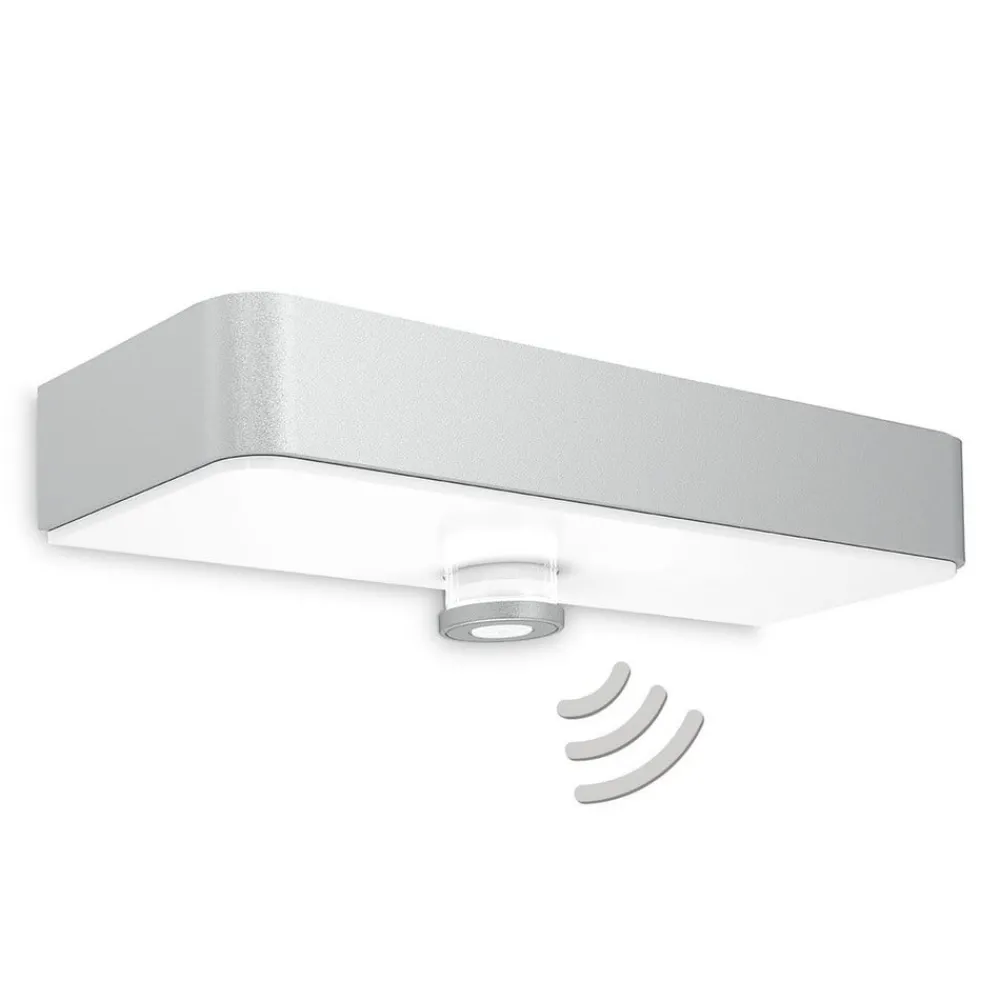 STEINEL Solcelle Lampe Med Sensor|Solcellelamper > LED-væglampe XSolar SOL-O S, sølv, sensor