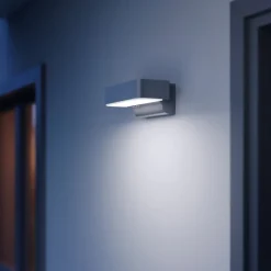 Væglampe Med Sensor|Væglamper ^ STEINEL L 800 SC udendørs LED-væglampe med sensor, antracit