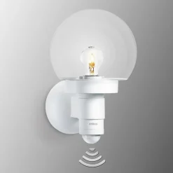 Væglampe Med Sensor|Væglamper ^ STEINEL L 115 S Sensor væglampe hvid