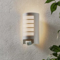 Væglampe Med Sensor ^ STEINEL L 12 S Udendørs væglampe med sensor, sølv