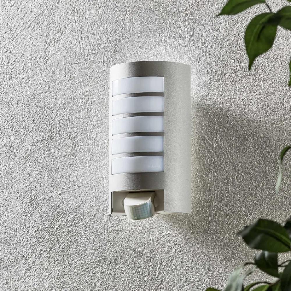 Væglampe Med Sensor ^ STEINEL L 12 S Udendørs væglampe med sensor, sølv