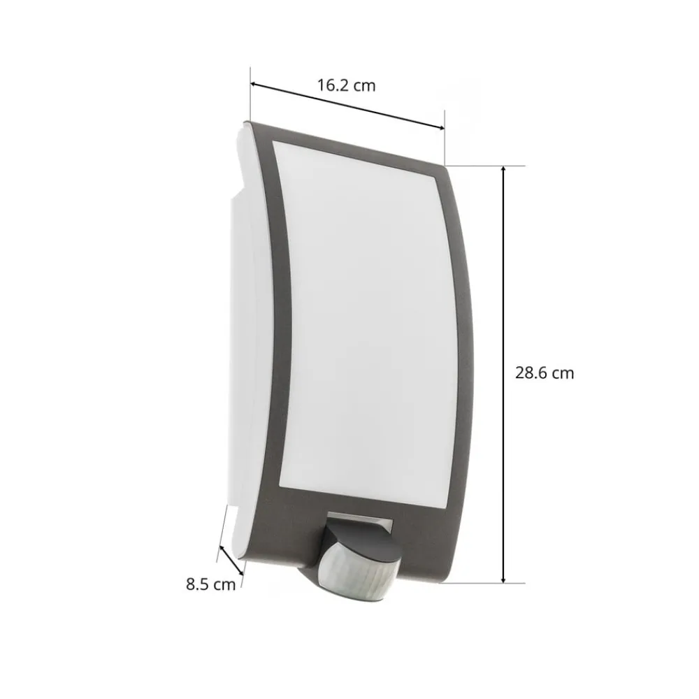 Væglampe Med Sensor|Væglamper ^ STEINEL L 22 udendørs væglampe, sensor, antracit