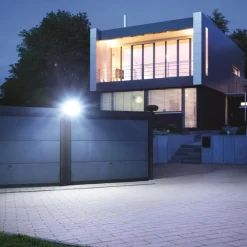 Væglampe Med Sensor|Udendørs Spot ^ STEINEL XLED Home 2 XL S LED-sensorspot, grafit