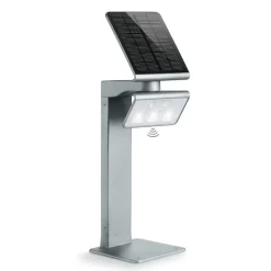 STEINEL Solcelle Lampe Med Sensor|Sokkellamper Med Sensor > XSolar Stand LED-solcellelampe, sølv