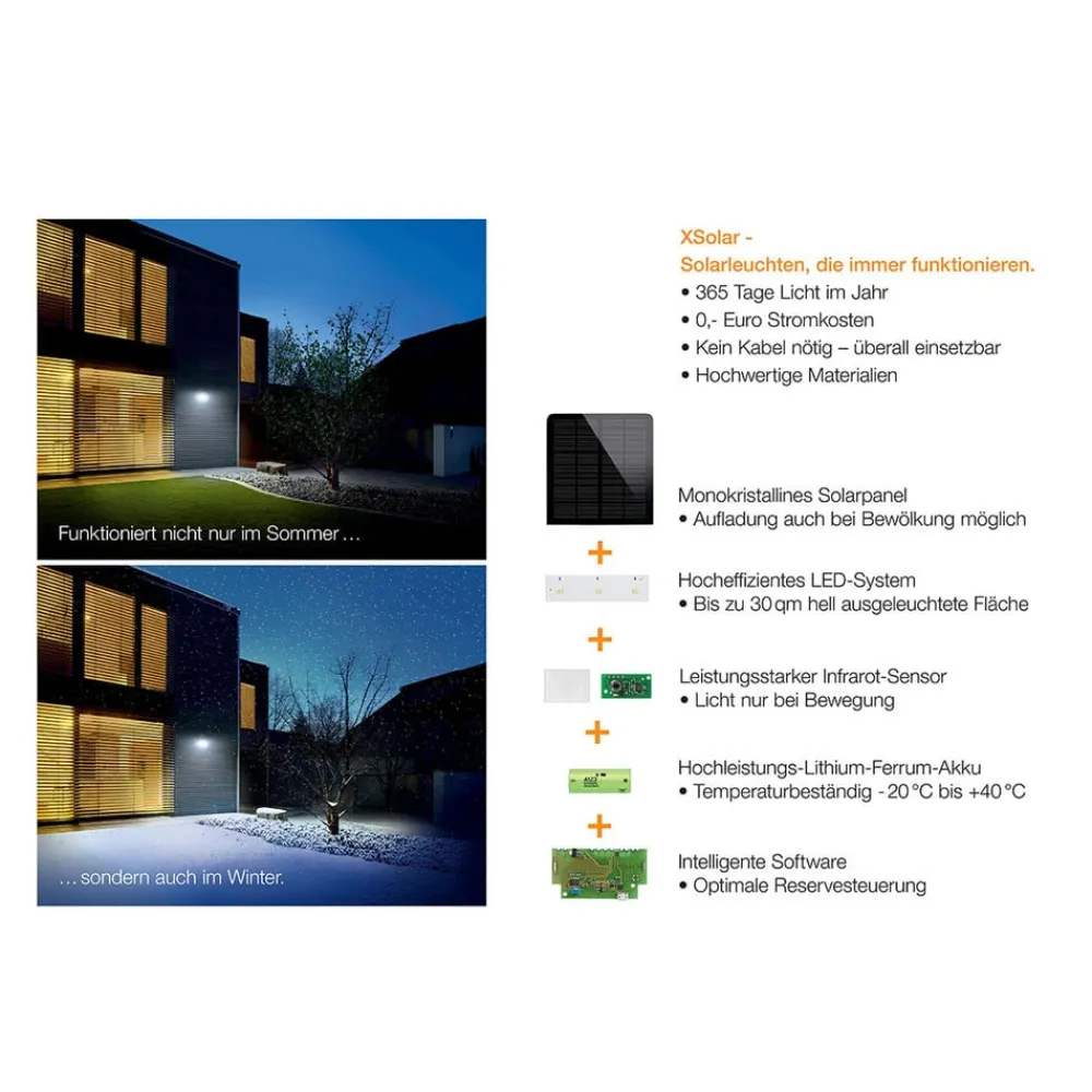 STEINEL Solcelle Lampe Med Sensor|Sokkellamper Med Sensor > XSolar Stand LED-solcellelampe, sølv