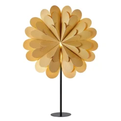 Julepynt|Julestjerner ^ Markslöjd Stående stjerne Maravilla, guld/sort Højde 68 cm