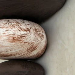 Væglamper ^ ORION Stenimitation: den beige-brune væglampe LITICA