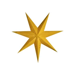 STERNTALER Dekorationsbelysning|Julestjerner > Fløjl papirstjerne, Ø 75 cm gul