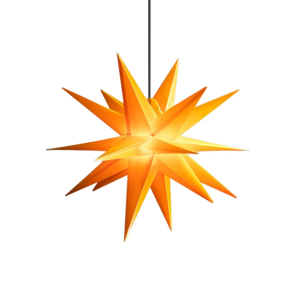 STERNTALER Julepynt|Vinduesdekoration > LED-stjerne, gul, Ø 55 cm, 18 takker, IP44