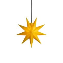 STERNTALER Julepynt|Vinduesdekoration > LED-stjerne, gul, Ø 15 cm, 9-takket, IP44 batteri