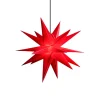 STERNTALER Dekorationsbelysning|Julepynt > LED-stjerne, rød, Ø 55 cm, 18 takker, IP44