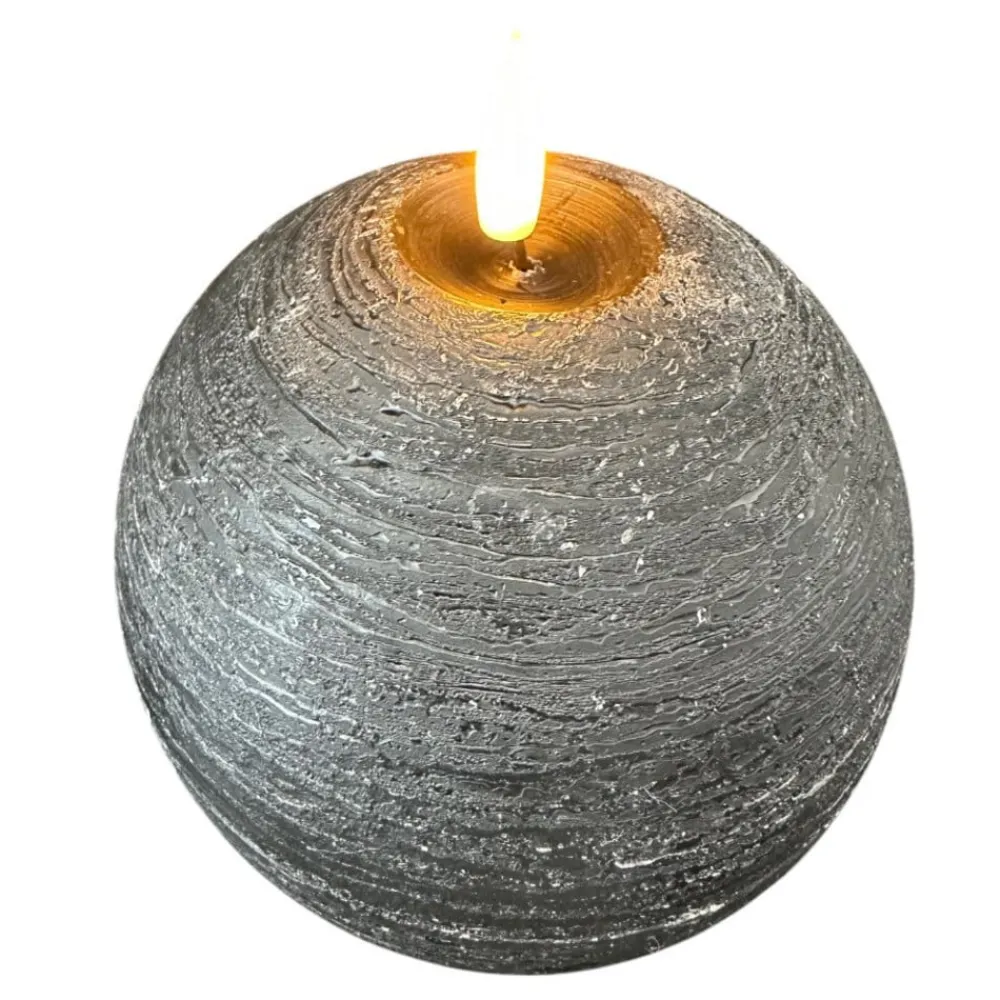 STERNTALER Julepynt|Vinduesdekoration > LED-vokslys, sort Højde 13 cm Kugle Batteri