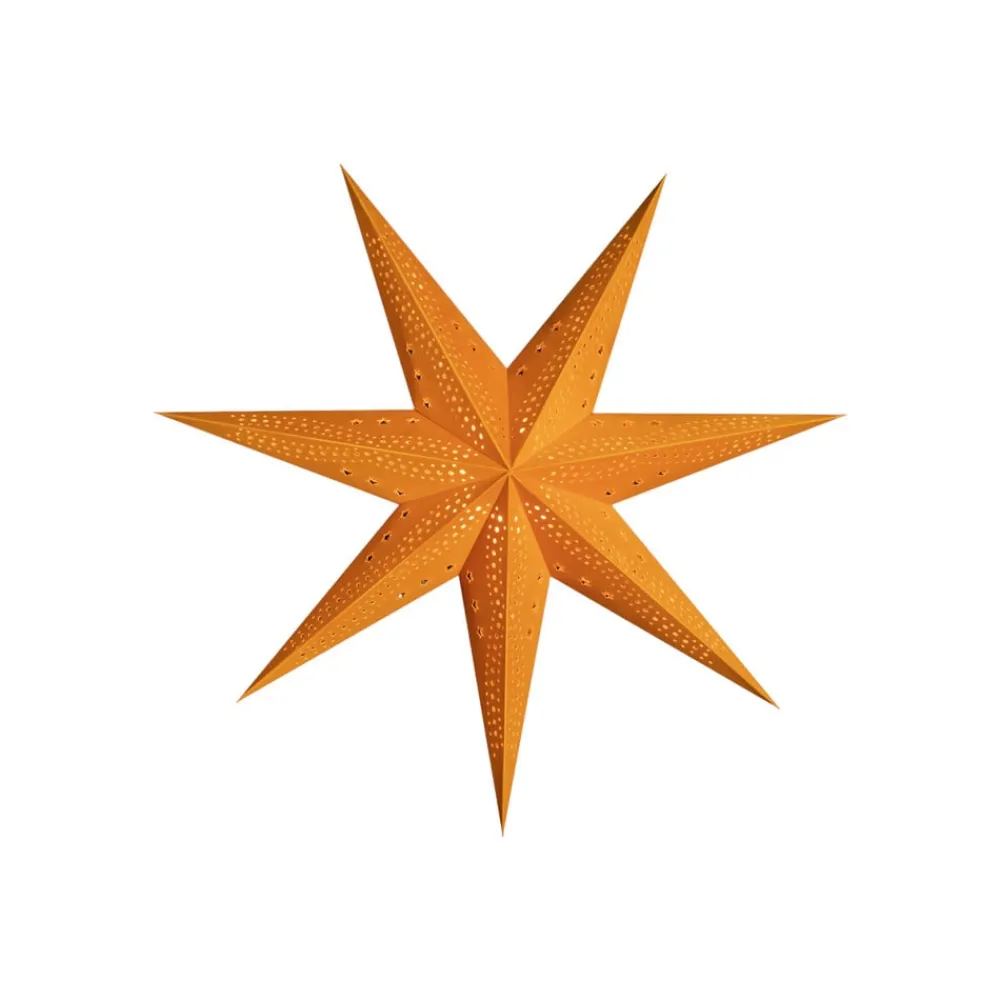 STERNTALER Dekorationsbelysning|Julestjerner > papirstjerne i fløjl, Ø 75 cm orange