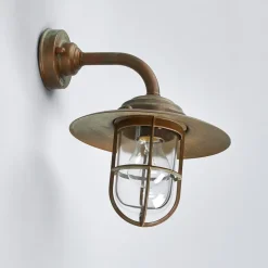 Væglamper ^ Moretti Luce Stilfuld Antique udendørsvæglampe, klart glas