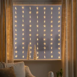 Konstsmide Christmas Julepynt|Lysnet, Lysforhæng > Stjerner LED-lysforhæng, 120 lyskilder, ravgult