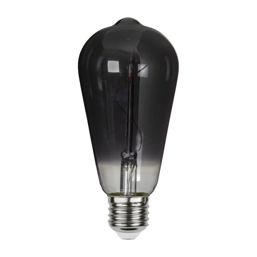 Filament Pære|Led Pærer ^ STAR TRADING ST64 LED-filamentpære E27 3 W 1.800 K røgglas