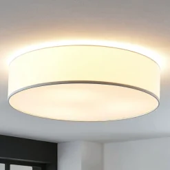 Lindby Gang|Loftlamper > Stof-loftlampe Gordana i hvid, 57 cm