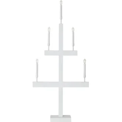 STAR TRADING Julepynt|Vinduesdekoration > Storm vinduesstage, 5 lyskilder, 118 cm, hvid